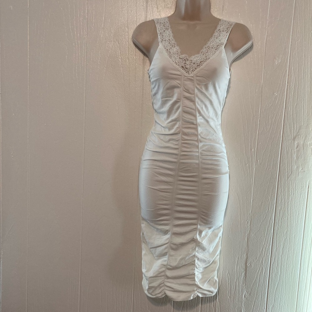 NWOT Connection 18 white body con dress size S/M